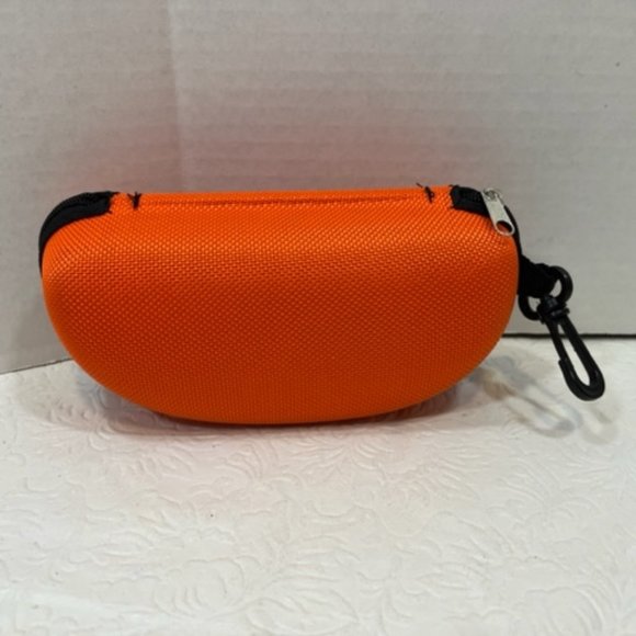 Orange Joy Town Eyeglasses/Sunglasses Soft Clam Shell Zip Case 6.5"x3"x2" - Picture 3 of 5